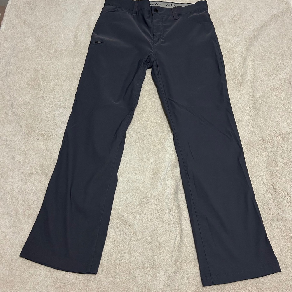 Orvis Tech Pants Mens 38 32 Gray Outdoor Performance Hiking Travel Trousers